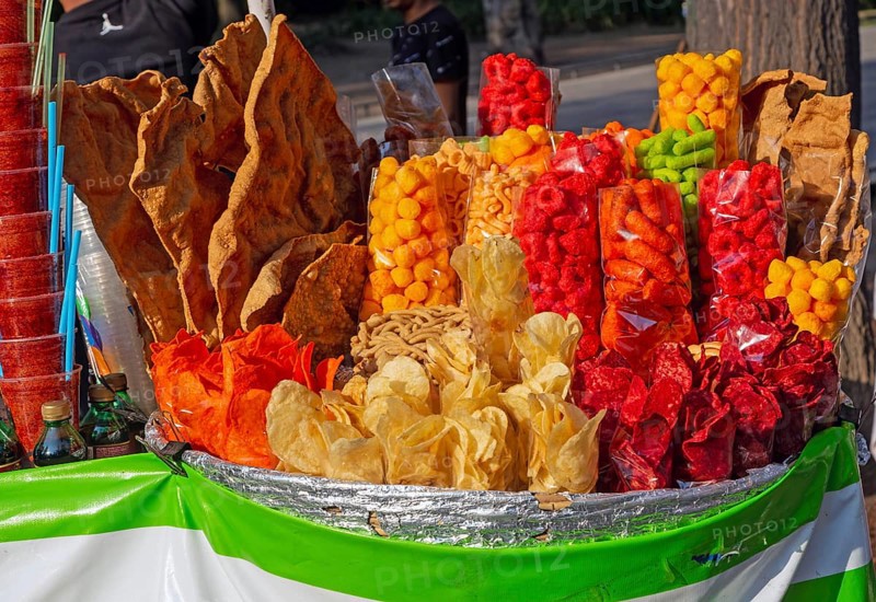 Stall selling fast food snacks