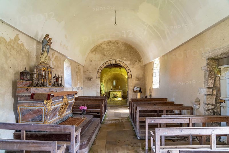 Interior of the Chapelle Notre-Dame-de-Bon-Secours in Gatteville-le-Phare