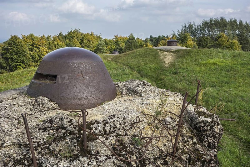 Armoured observation and gun turrets of the First World War One Fort de Douaumont