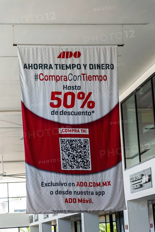 ADO advert 50% discount fares offer