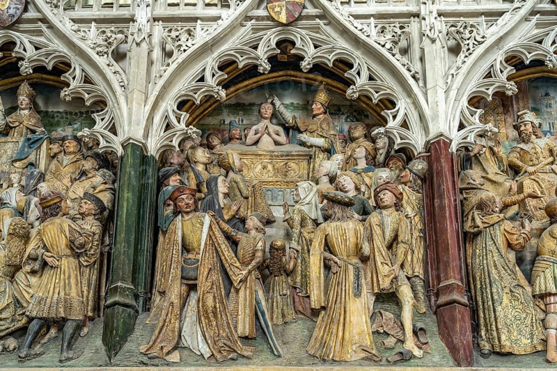 Wood carving in Notre Dame d'Amiens Cathedral