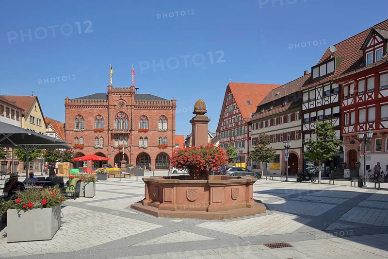 Market square with market fountain