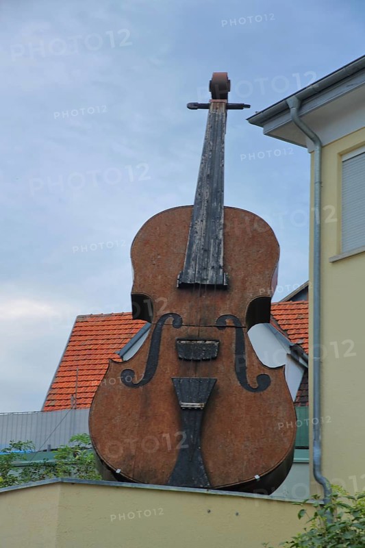 Large violin for decoration and advertising music