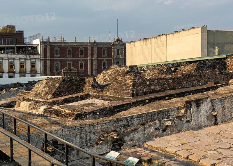 Templo Mayor archaeological site of Aztec capital city of Tenochtitlan