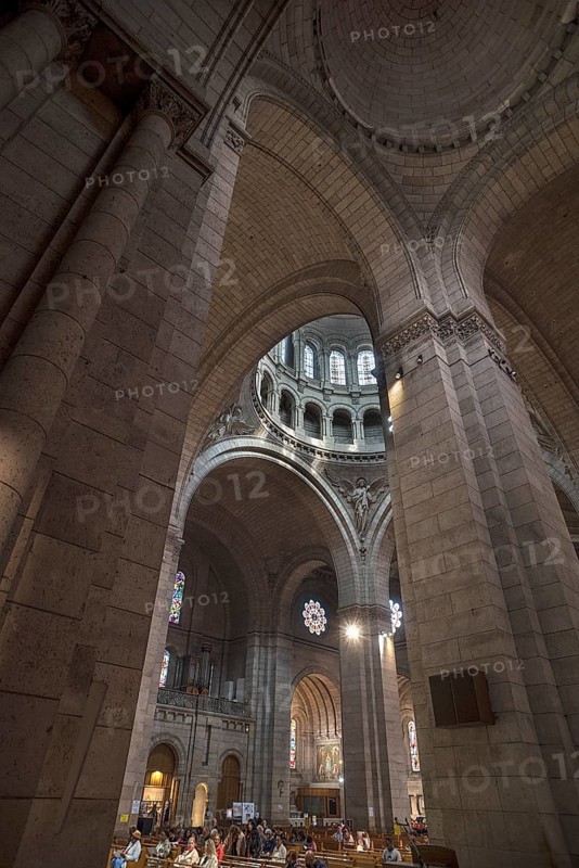 Interior of the Basilica Sacre-Coeur de Motmartre