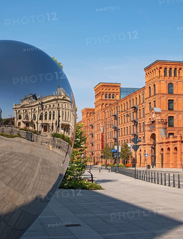 Reflection of Izrael PoznaÅ„ski's Palace and Manufaktura