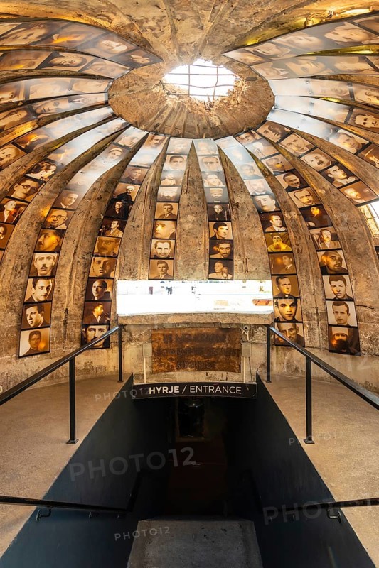 Interior of the war bunker museum near Skanderbeg Square in Tirana. Albania