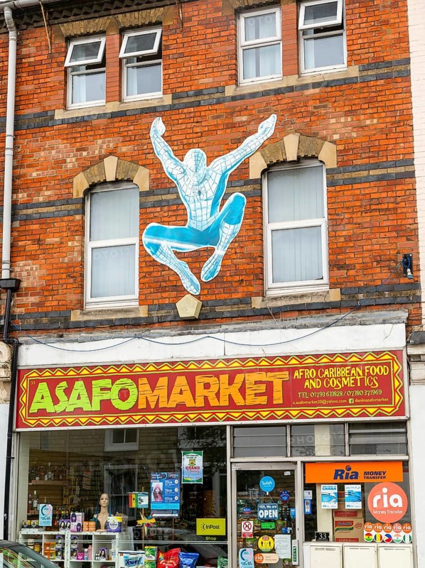 Spider Man figure on Asafo Market