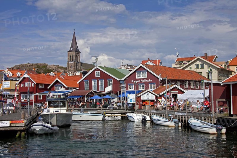 Boats in the harbour of the fishing village Fjaellbacka
