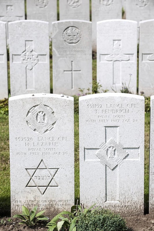 Jewish grave at the Lijssenthoek Military Cemetery