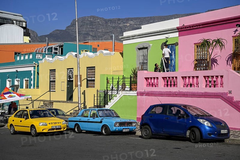 Colourful house facades in De Waal Street