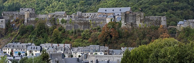 The medieval Chateau de Bouillon Castle in the city Bouillon