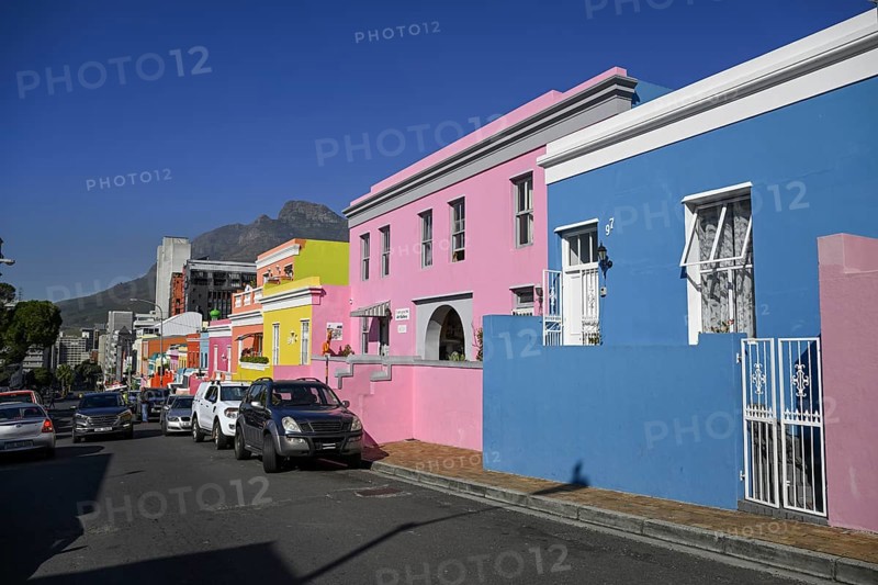 Colourful house facades in De Waal Street