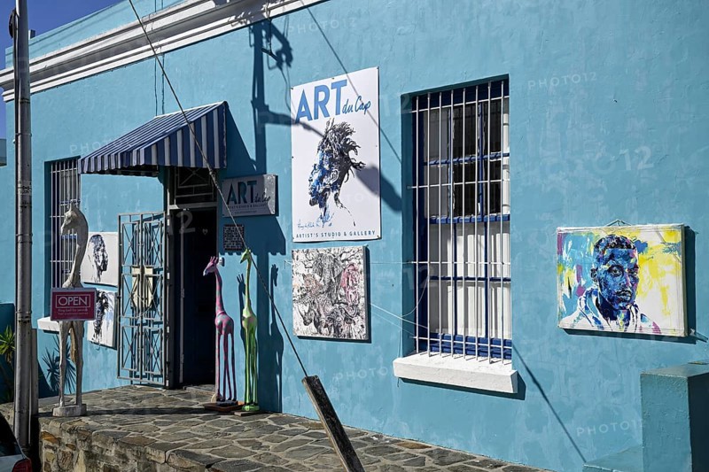 Colourful house facade of a gallery in De Waal Street