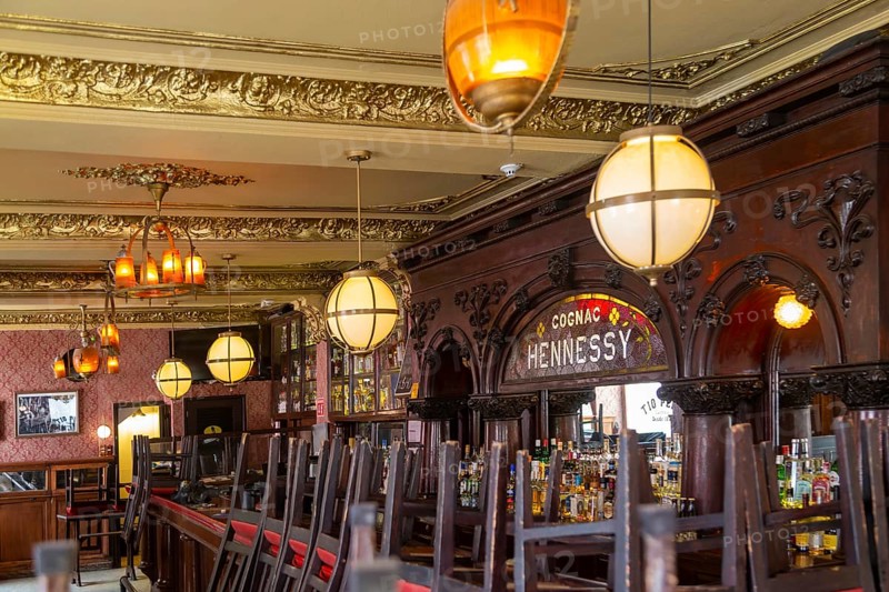 Interior of historic Cantina Tio Pepe bar