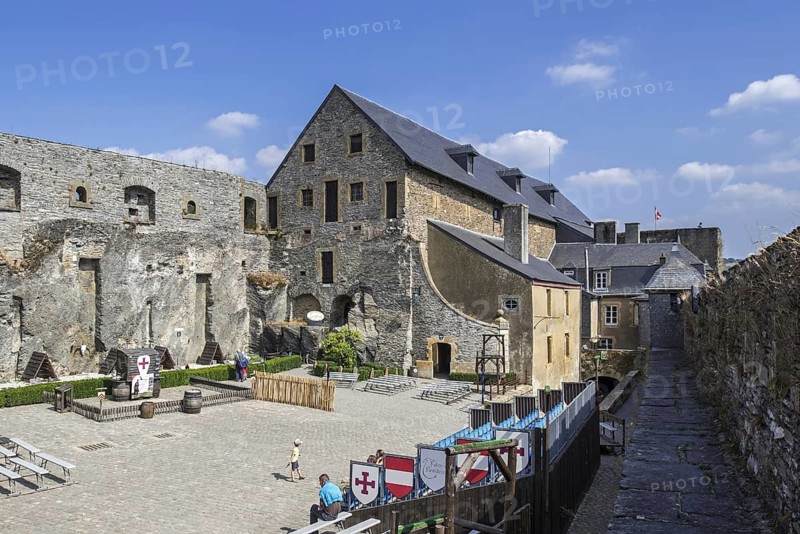 Courtyard in the medieval Chateau de Bouillon Castle