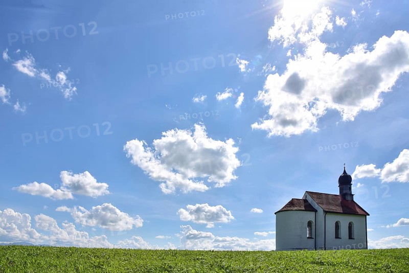 The Chapel of Saint Michael in Kienberg near Bernbeuern in the district of Weilheim-Schongau in Upper Bavaria