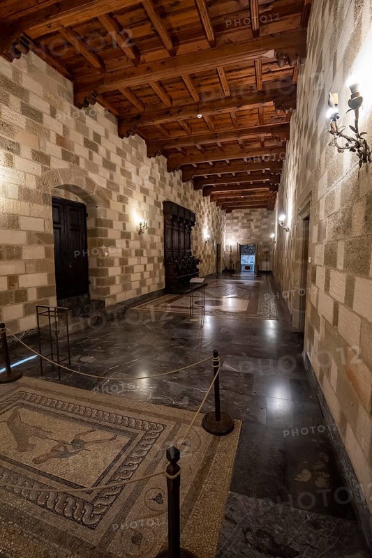 Interior with mosaic floor