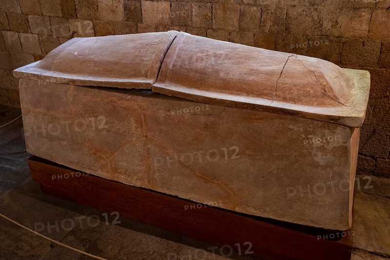 Ancient terracotta coffin
