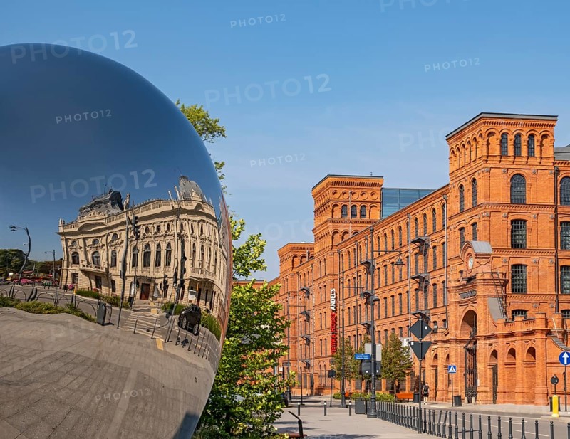 Reflection of Izrael PoznaÅ„ski's Palace and Manufaktura
