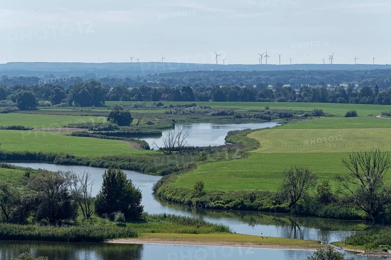 The Boize in the Elbe floodplain in the Elbe River Landscape UNESCO Biosphere Reserve. Elbe Valley