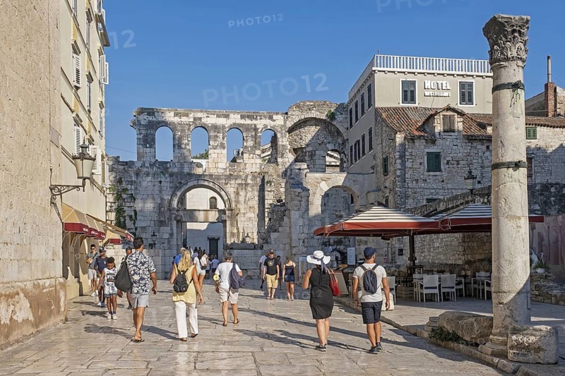 Tourists visiting the Silver Gate