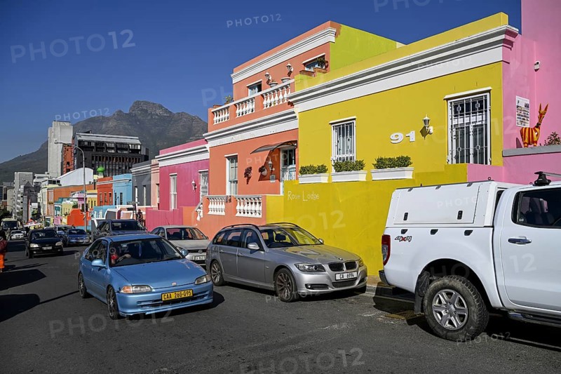Colourful house facades in De Waal Street