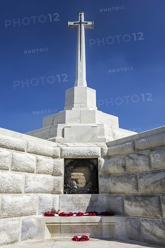 Cross of Sacrifice at the Tyne Cot Cemetery
