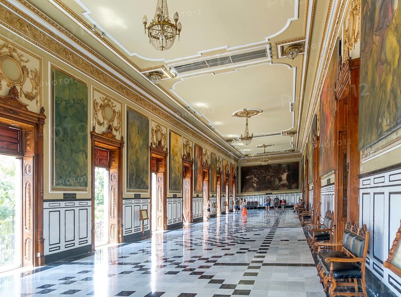 Historic hall with paintings by Fernando Castro Pacheco