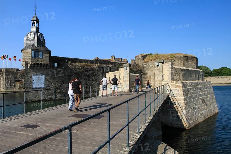 Walled old town Ville close in the port of Concarneau