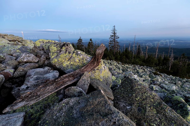 Sunset with view from the Lusen
