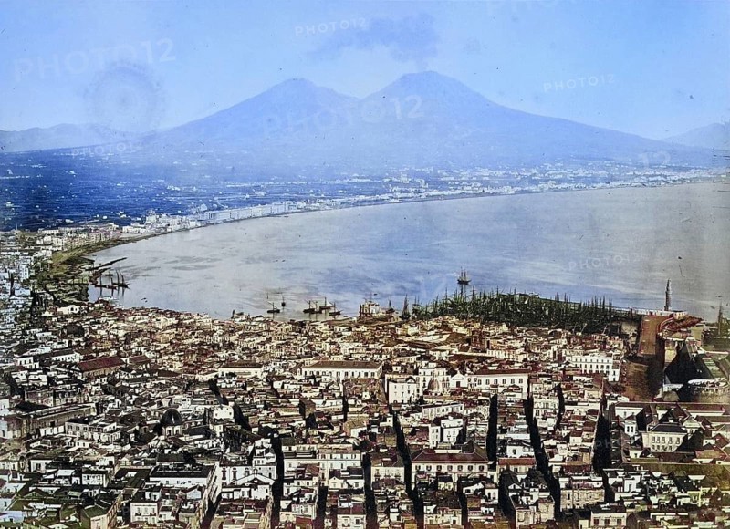 General view of Naples and Mount Vesuvius