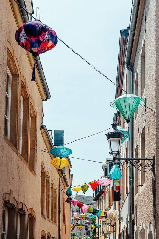 Chinese lanterns in Rue du St. Esprit