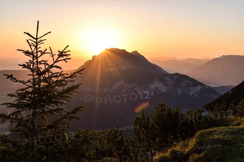 Sunrise in the Chiemgau Alps with Zwiesel and Hochstaufen