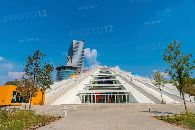 The beautiful Pyramid of Tirana in the center of Tirana. Albania