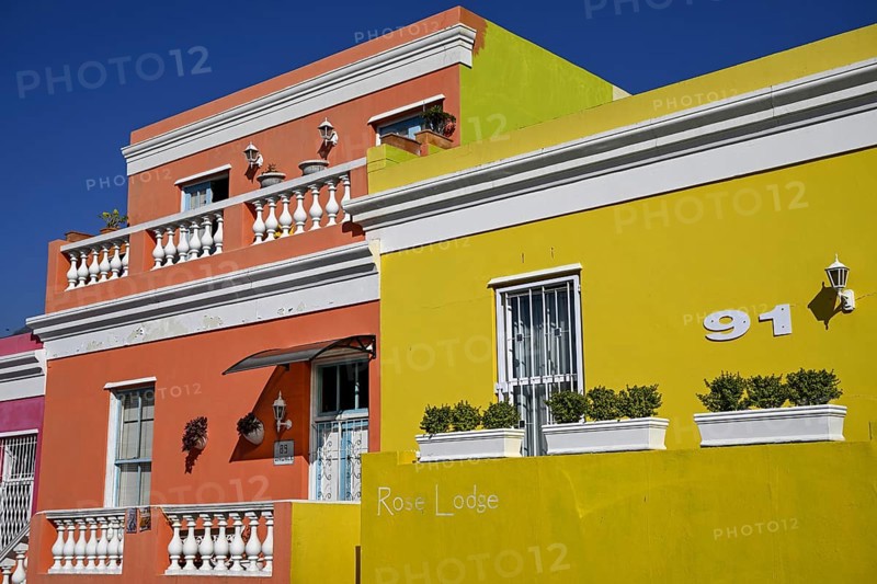 Colourful house facades in De Waal Street