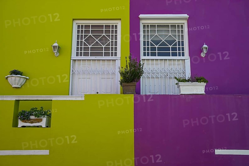 Colourful house facades in De Waal Street