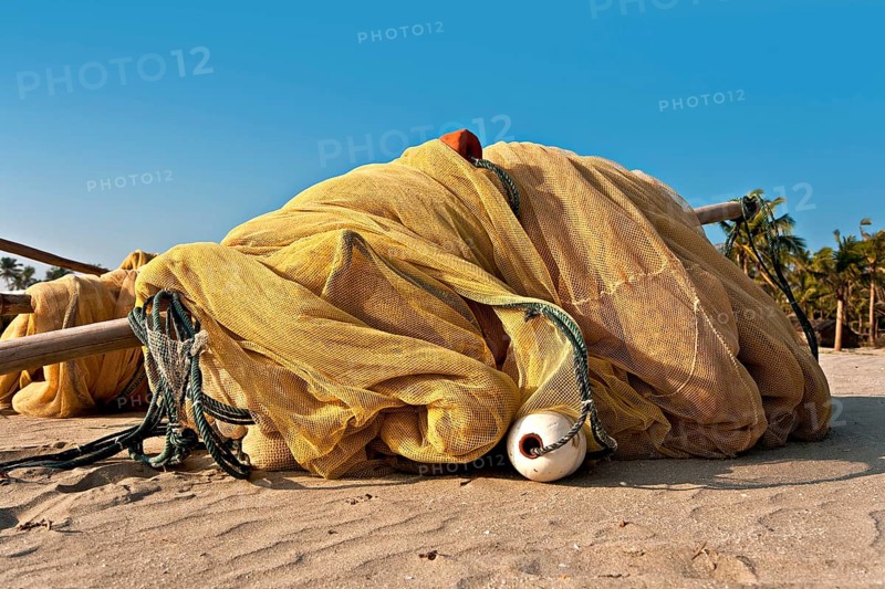Fishing nets on the beach