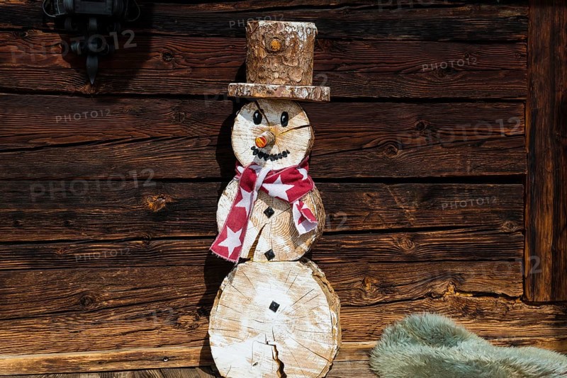 Wooden snowman