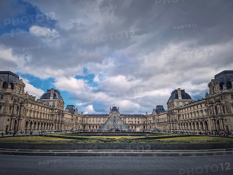 Outdoors view to the Louvre Museum in Paris