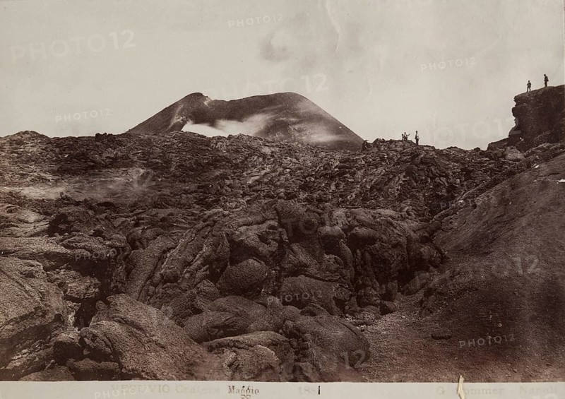 Crater of the volcano Vesuvius in 1880