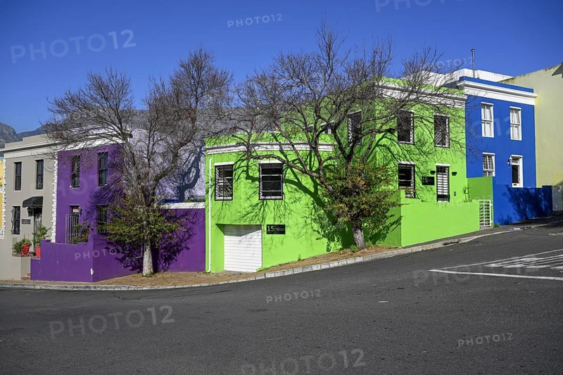 Colourful house facades in De Waal Street