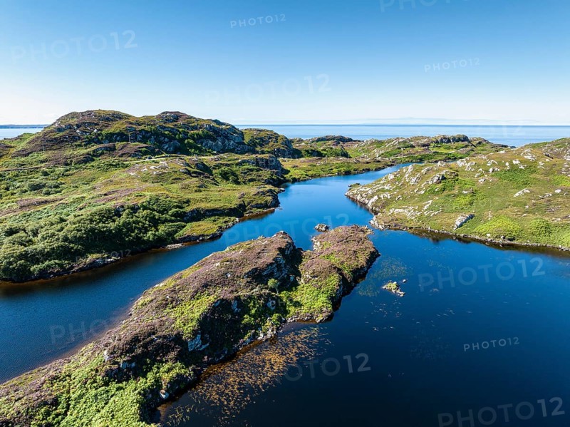Aerial view of the sparsely populated North West Highlands