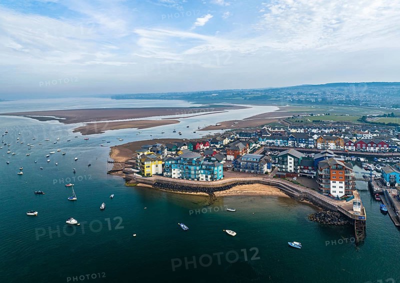 Exmouth and River Exe from a drone