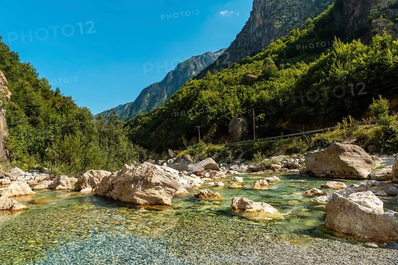Turquoise river of Valbona valley