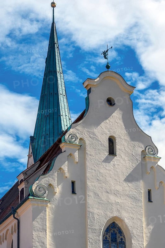 Church tower and baroque gable