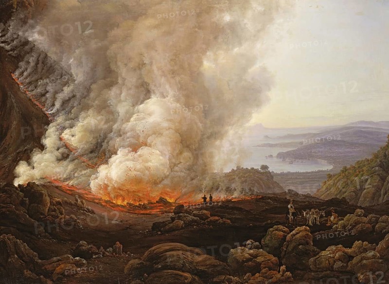 The eruption of the volcano Vesuvius in December 1820