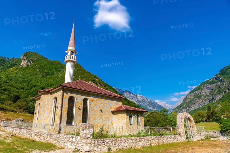 Beautiful mosque at Dragobi in the Valbona Valley