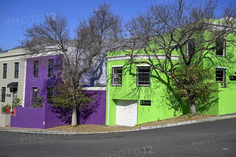 Colourful house facades in De Waal Street