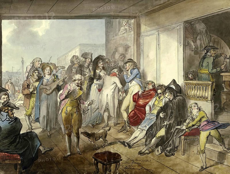 Cafe on the Piazetta in Venice c. 1820